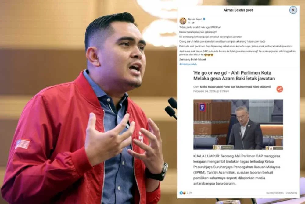 Hantaran Muhamad Akmal pada Selasa.