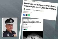 Laporan Sinar Harian mengenai seorang wanita ditemui maut di kebun pisang dengan kesan jerut. Gambar kecil: Mohd Akmalrizal