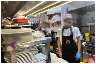 Operasi Ops Selera kedai makan di dalam pusat beli belah terkenal di Johor Bahru. - Foto JIM Johor