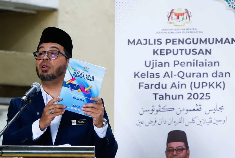 Zulkifli berucap pada Majlis Pengumuman Keputusan UPKK Tahun 2025 di SIRAJ Saidina Uthman bin Affan, Bandar Tun Razak pada Rabu. Foto Bernama