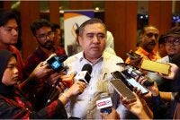 Anthony ketika sidang media Majlis Penyerahan Zakat Perniagaan Perbadanan Aset Keretapi (RAC) 2025 dan Program Ihya Ramadan bersama anak yatim dan media di Aloft Kuala Lumpur Sentral, pada Rabu. Foto Bernama