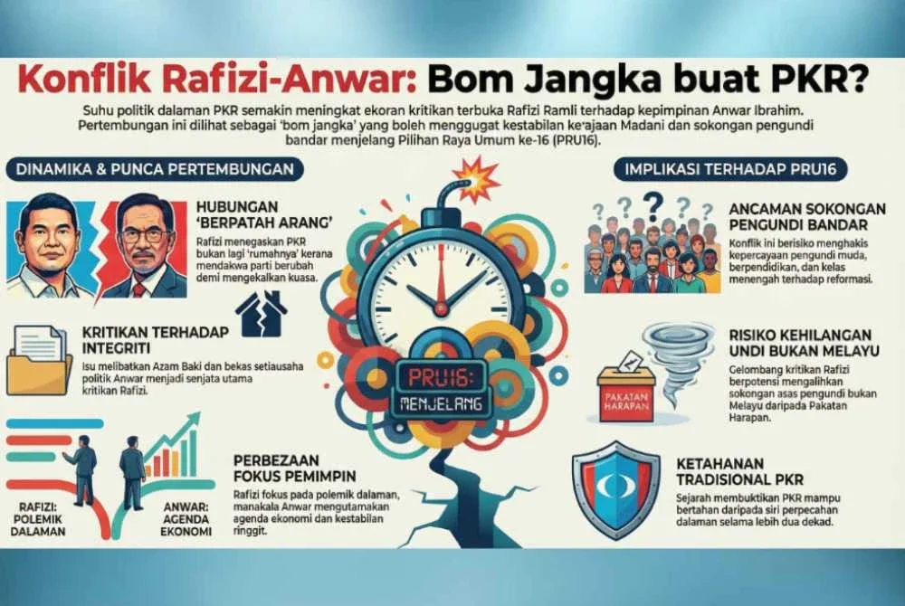Konflik Rafizi-Anwar, bom jangka buat PKR