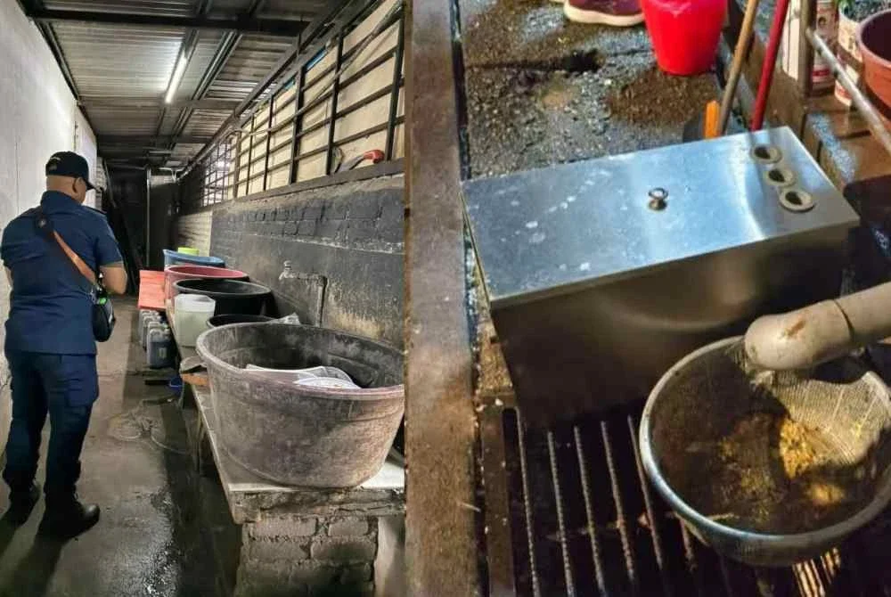 Kompaun dikeluarkan kepada pemilik kedai tomyam yang gagal memastikan tahap kebersihan berada pada tahap terbaik. Foto MBAS