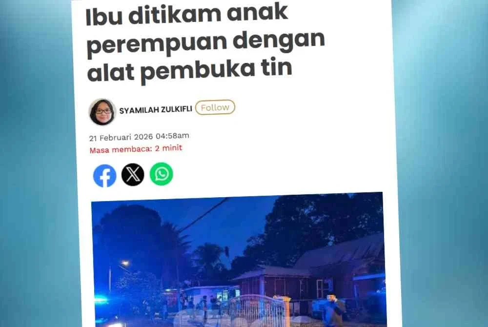 Laporan Sinar Harian pada 21 Februari lalu.
