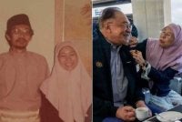 Anwar menzahirkan ucapan penuh kasih dan penghargaan sempena ulang tahun perkahwinannya yang ke‑46 bersama isteri tercinta, Wan Azizah. Foto FB Anwar Ibrahim