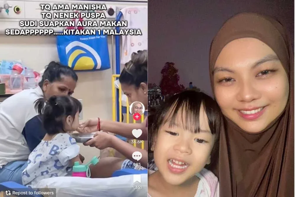 Perkongsian Nur Shafiqah (kanan) meraih perhatian pengguna media sosial