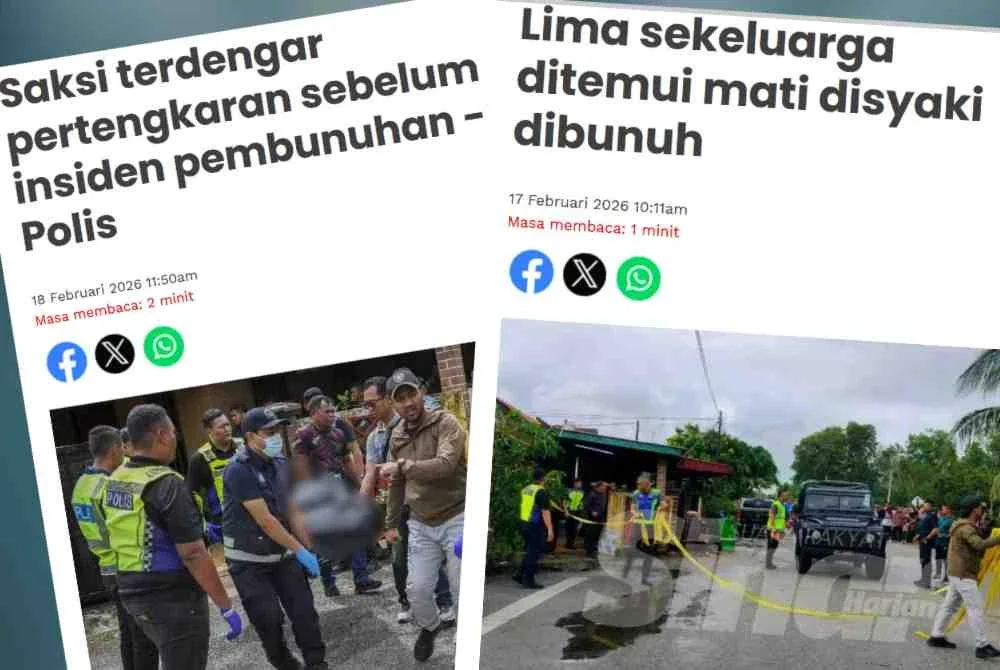 Insiden lima beranak di Cherating, Pahang bukan sekadar berita jenayah tetapi satu malapetaka sosial. 