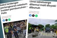 Insiden lima beranak di Cherating, Pahang bukan sekadar berita jenayah tetapi satu malapetaka sosial. 