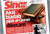 Laporan Sinar Harian berhubung aksi biadab pijak al-Quran dikecam