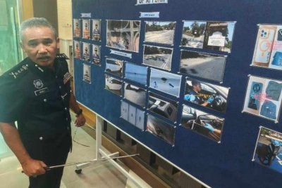 Adzli pada sidang akhbar kes tembak Komander AKPS di IPK Kedah pada Jumaat.