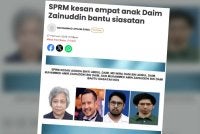 Laporan Sinar Harian pada Sabtu.