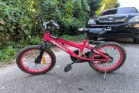 Basikal ditunggang mangsa yang terlibat kemalangan dengan sebuah SUV di Jalan Perumahan Batu Hampar, Manir, di sini pada Sabtu.