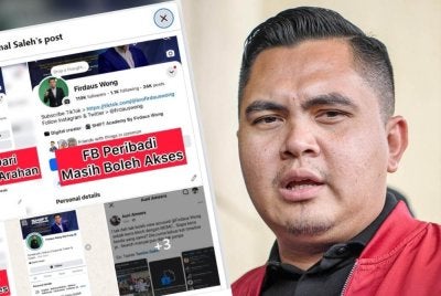 Muhamad Akmal membuat hantaran di Facebook pada Sabtu dengan mengulang siar kenyataan Firdaus Wong.