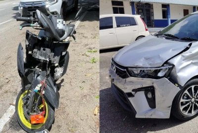 Kenderaan yang terlibat dalam kemalangan meragut nyawa seorang kanak-kanak berusia tujuh tahun pada Sabtu. Foto: PDRM