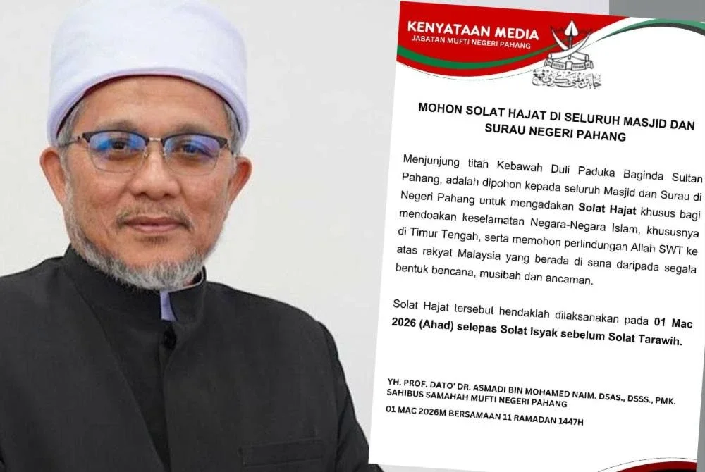 Asmadi mengeluarkan kenyataan pada Ahad, menjunjung titah Al-Sultan Abdullah.