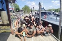 Kesemua tangkapan melibatkan 36 lelaki dewasa berusia antara 15 hingga 47 tahun serta seorang kanak-kanak lelaki berusia enam tahun. Foto: Maritim Malaysia