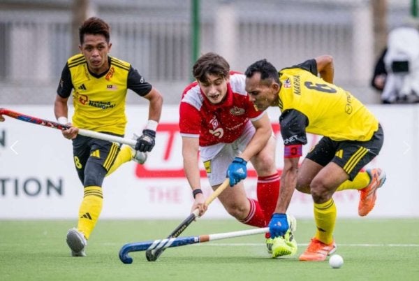 Skuad hoki lelaki negara menewaskan Austria 6-1 dalam kelayakan Piala Dunia di Ismailia, Mesir. Foto FIH