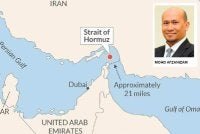 Selat Hormuz merupakan kawasan laluan strategik oleh Iran untuk mengawal bekalan minyak.