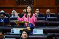 Hannah pada Mesyuarat Pertama, Penggal Kelima Parlimen ke-15 Dewan Rakyat di Bangunan Parlimen pada Isnin. Foto Bernama