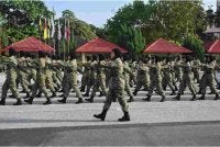 Para pelatih PLKN 3.0 ketika Majlis Perbarisan Tamat Latihan Siri Satu Tahun 2026 yang berlangsung di Kem 515 Kementah pada Isnin. Foto Bernama