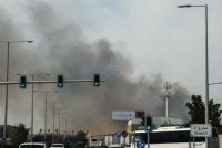 Asap berkepul-kepul selepas serangan berlaku di Doha, Qatar. Foto Agensi