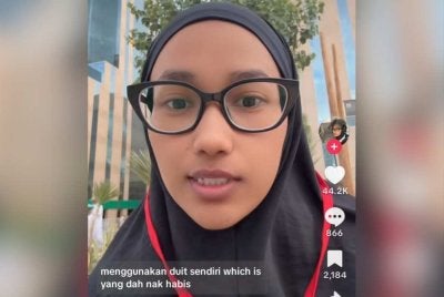 Seorang jemaah berkongsi perkembangan keadaannya yang terkandas di Jeddah menerusi akaun Tik Tok @chayennn6.