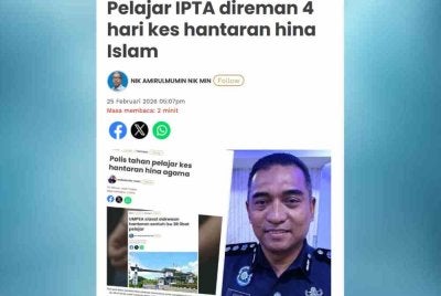 Laporan Sinar Harian pada 25 Februari lalu.