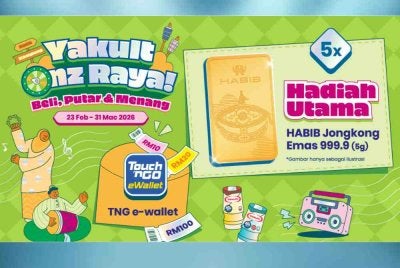 Kempen Yakult Onz Raya menawarkan peluang memenangi jongkong emas dan ganjaran tunai sempena Ramadan dan Hari Raya Aidilfitri.