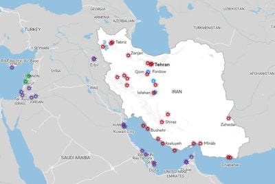 Media Iran turut melaporkan berlakunya letupan baharu di Bandar Isfahan yang terletak di tengah-tengah negara itu. Foto Agensi