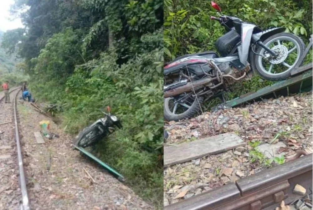 Motosikal troli yang diletakkan di landasan berjaya memperlahankan kelajuan kereta api yang mengalami masalah brek di Batu 11, Tenom-Pangi pada Selasa.