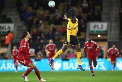 Wolverhampton Wanderers menewaskan Liverpool 2-1 dalam aksi EPL. Foto AFP