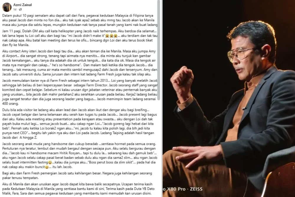 Hantaran Facebook Azmi pada Rabu.
