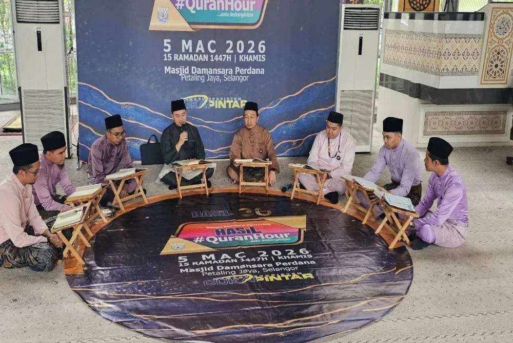 Program HASiL #QuranHour turut bertadabbur surah al-Muzzammir di Masjid Damansara Perdana pada Khamis.