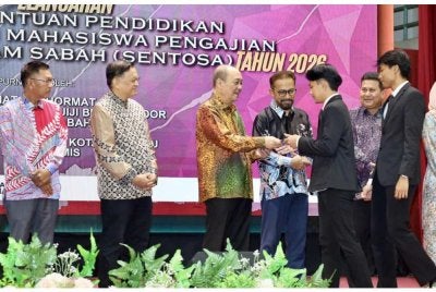 Hajiji ketika ditemui pemberita selepas Majlis Pelancaran SENTOSA Tahun 2026 di Dewan Rafflesia, Politeknik Kota Kinabalu pada Khamis.