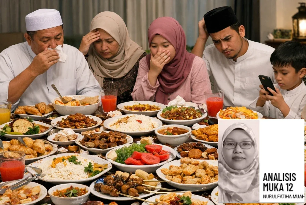 Laporan mendedahkan kira-kira 15 hingga 20 peratus lonjakan pembaziran makanan direkodkan sepanjang Ramadan berbanding bulan lain. Foto hiasan janaan AI