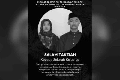 Dua beradik maut dalam kemalangan ketika dalam perjalanan ke asrama pada Ahad.