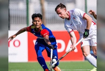 Sebahagian aksi Malaysia menentang England dalam aksi separuh akhir Kelayakan Piala Dunia 2026 di Ismailia, Mesir, pada Jumaat. Foto Asian Hockey Federation