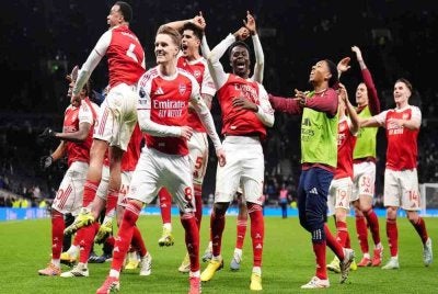 Arsenal kini berada di ladanasan untuk meraih kejuaraan EPL. Foto Agensi