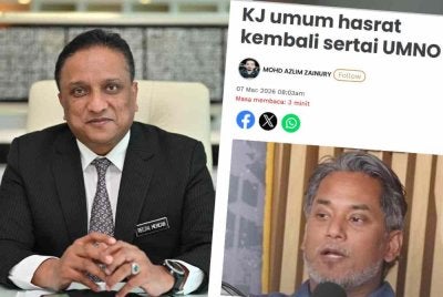 Laporan Sinar Harian pada Sabtu. Gambar kiri: Reezal Merican 