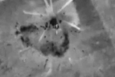 Imej dikongsi IDF jelas menunjukkan bilah rotor utama helikopter itu masih tidak terjejas. Foto Agensi