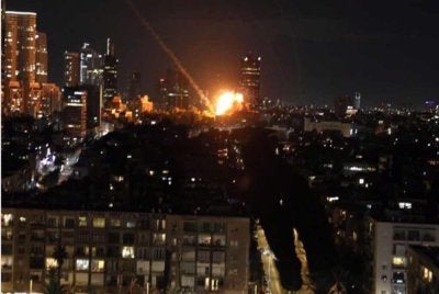 Gambar yang diambil selepas pelancaran Operasi Janji Benar 4 terhadap sasaran Israel dan Amerika Syarikat.-Agensi