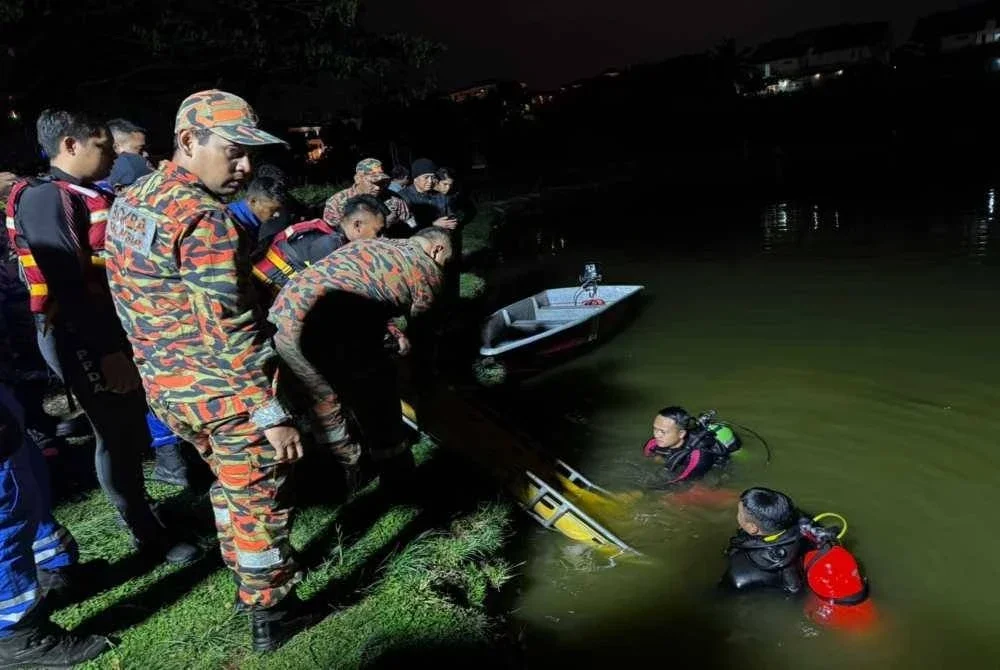 Unit PPDA telah melakukan selaman pada jam 10.10 malam sebelum mangsa yang disahkan meninggal dunia itu dijumpai pada 10.19 malam. Foto: JBPM SELANGOR
