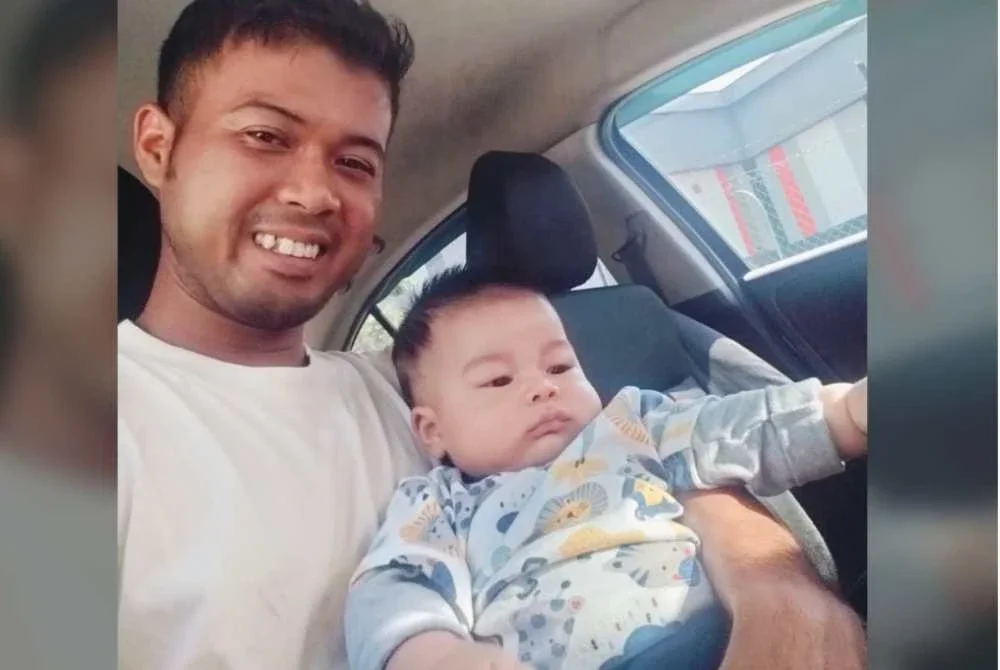 Gambar kenangan Mohd Syafaeez dan bayinya, Hayl Haarith.