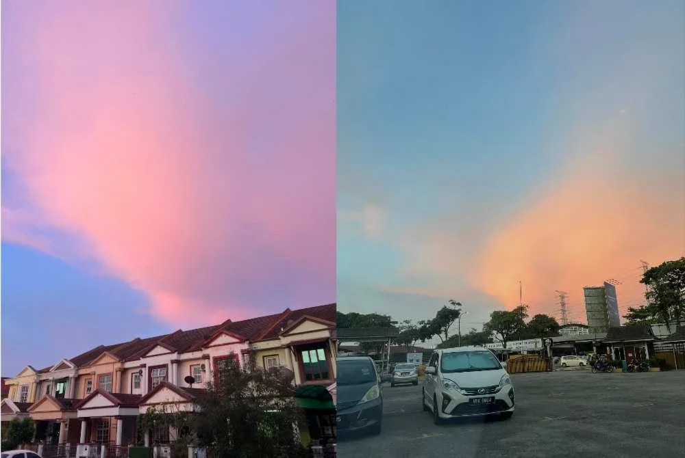 Fenomena langit kemerah-merahan pada waktu pagi yang tular di media sosial pada Rabu mencetuskan perbualan dalam kalangan warga maya. Foto tular