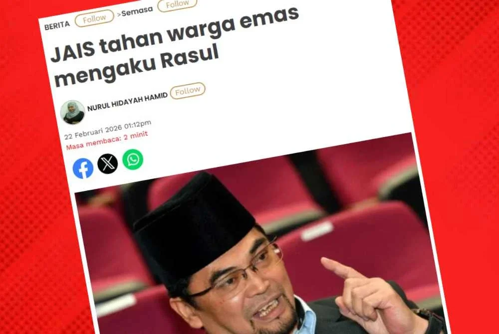 Sinar Harian melaporkan JAIS menahan seorang lelaki yang disyaki mengaku sebagai Rasul di sebuah premis di Rawang bersama tiga individu lain termasuk seorang wanita.