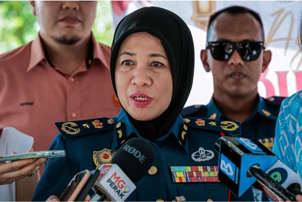 Sayani ketika ditemui media sempena Majlis Edaran Bubur Lambuk Iftar Ramadan JBPM Perak di Bulatan Azlan Shah, Meru Raya.