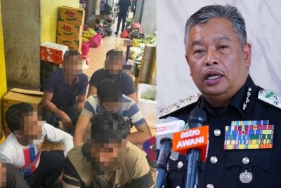 Antara warga asing yang ditahan Imigresen hasil operasi di sekitar Pandan, Johor Bahru dan Zakaria (kanan).