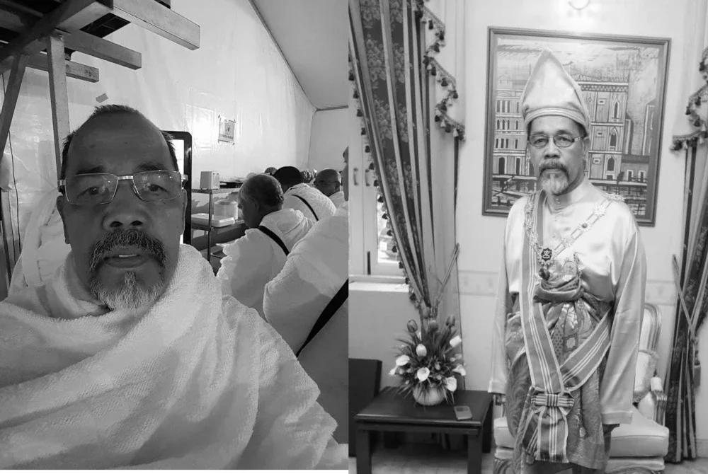 Allahyarham Muhammad semasa menunaikan haji (kiri).