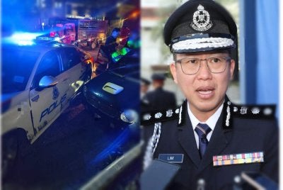 Kereta dipandu suspek ditahan polis selepas melarikan diri sejauh kira-kira 10 kilometer di Klang pada Khamis dan Jit Huey (kanan)