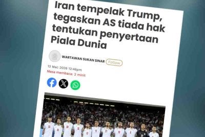 Laporan Sinar Harian pada Jumaat. 